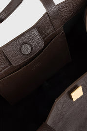 GYOZA TOTE - ESPRESSO PEBBLE GRAINED LEATHER