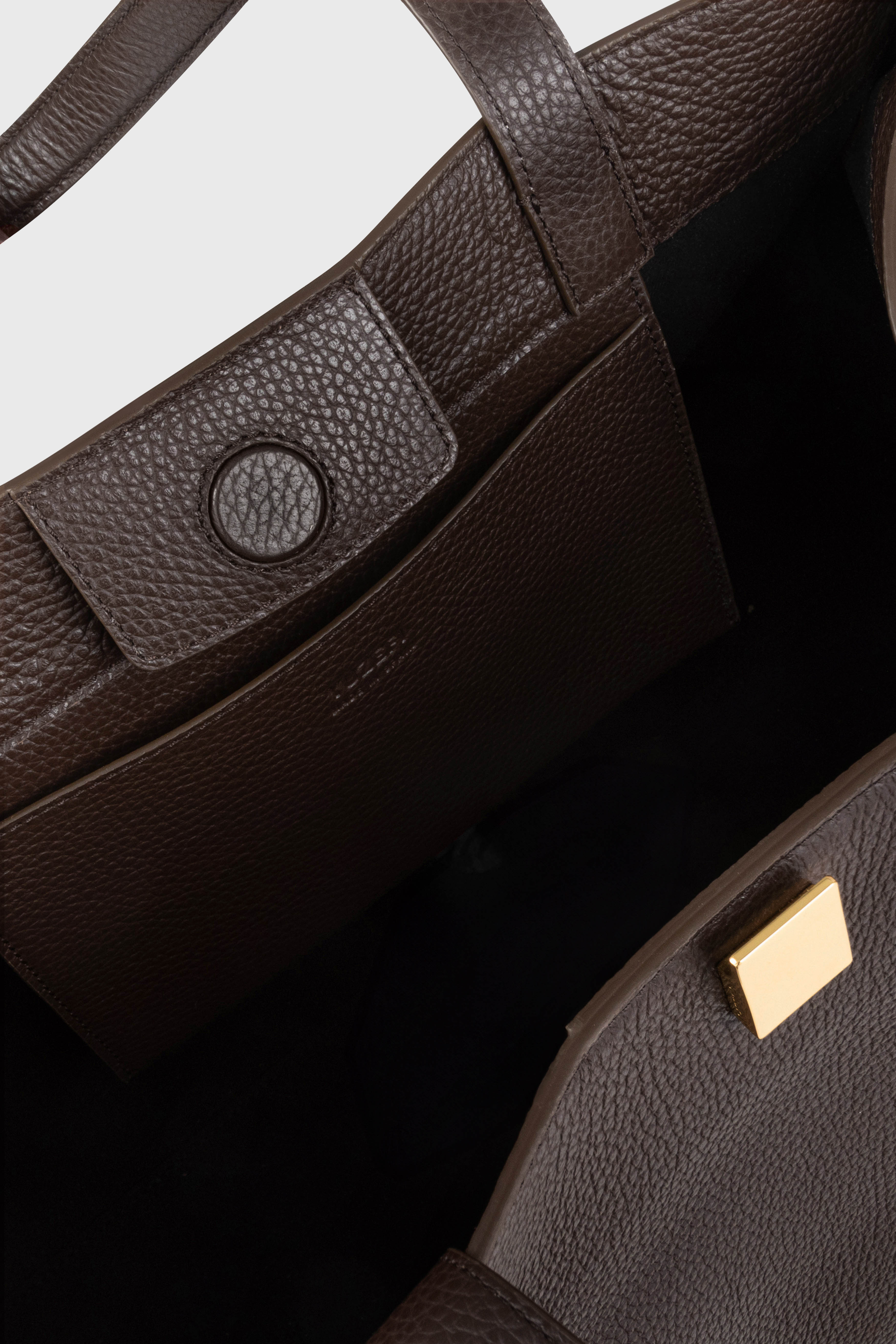 GYOZA TOTE - ESPRESSO PEBBLE GRAINED LEATHER