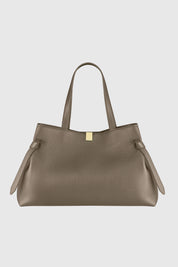 GYOZA TOTE - TAUPE PEBBLE GRAINED LEATHER