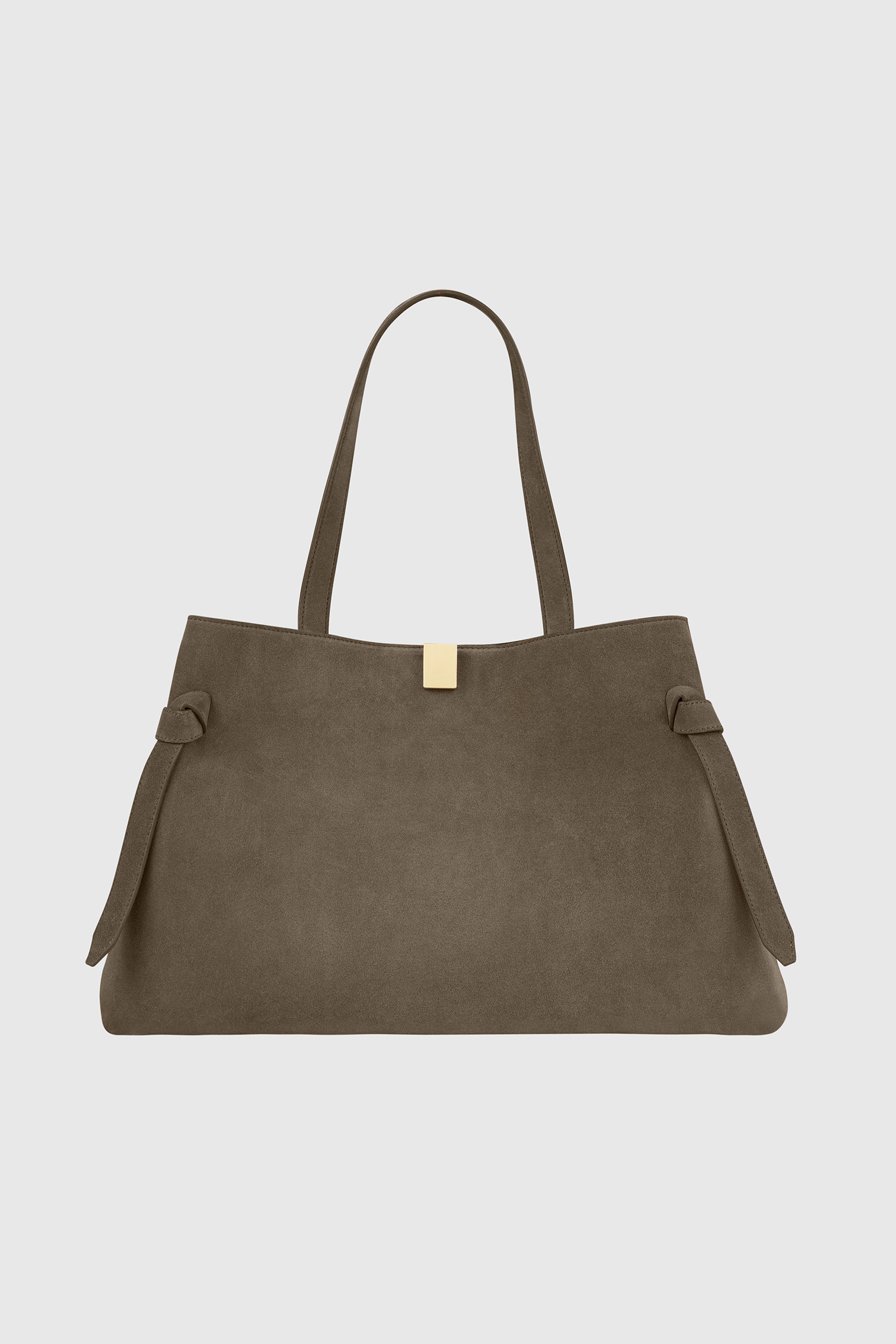 GYOZA TOTE - TAUPE SUEDE