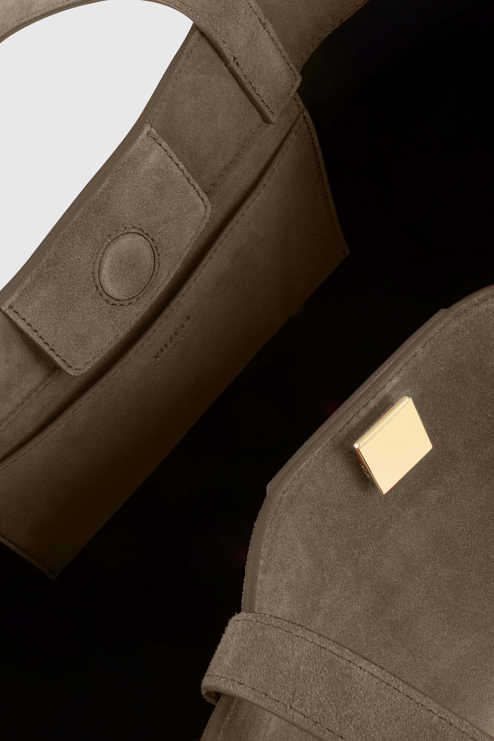 GYOZA TOTE - TAUPE SUEDE
