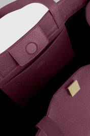 GYOZA TOTE - WINE PEBBLE GRAINED LEATHER