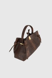 GYOZA - EMBOSSED SNAKE COWHIDE LEATHER