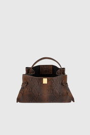 GYOZA - EMBOSSED SNAKE COWHIDE LEATHER