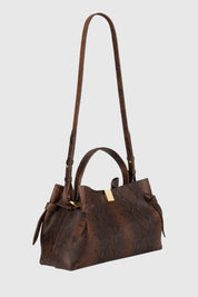 GYOZA - EMBOSSED SNAKE COWHIDE LEATHER