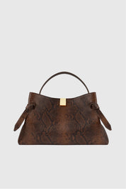 GYOZA - EMBOSSED SNAKE COWHIDE LEATHER