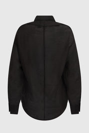 HALEH DRAPE BACK SHIRT - BLACK
