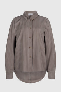 HALEH DRAPE BACK SHIRT - GREY