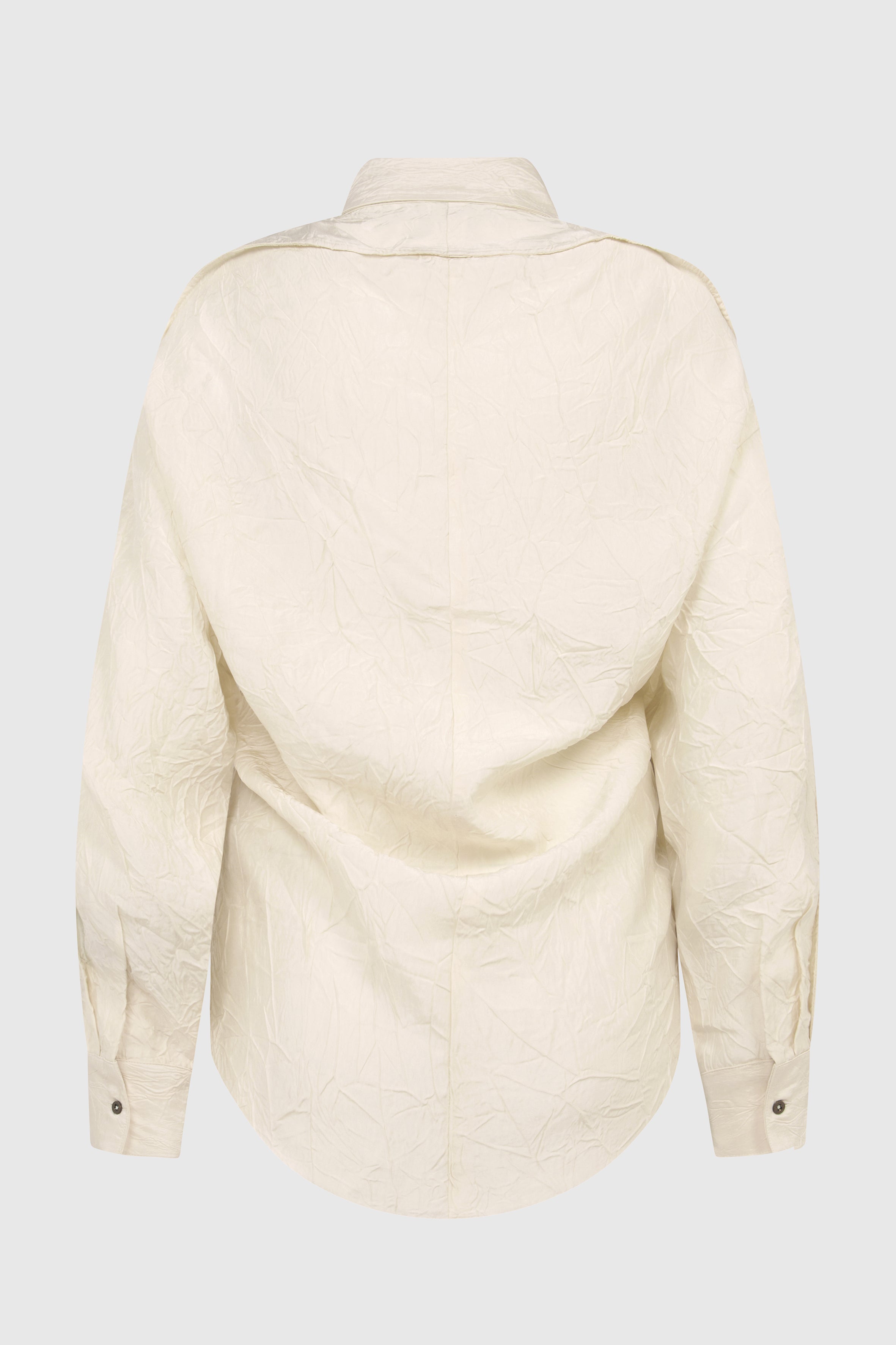 HALEH DRAPE BACK SHIRT - VANILLA