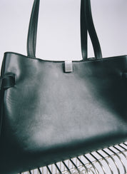 GYOZA TOTE - BLACK SMOOTH LEATHER