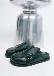 MOCHI SLIDES - BLACK LEATHER