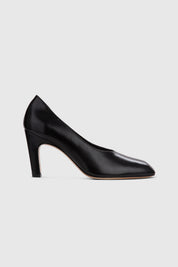 KHANE MID PUMP - BLACK LEATHER