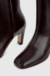KHANE MID ANKLE BOOT - BROWN LEATHER