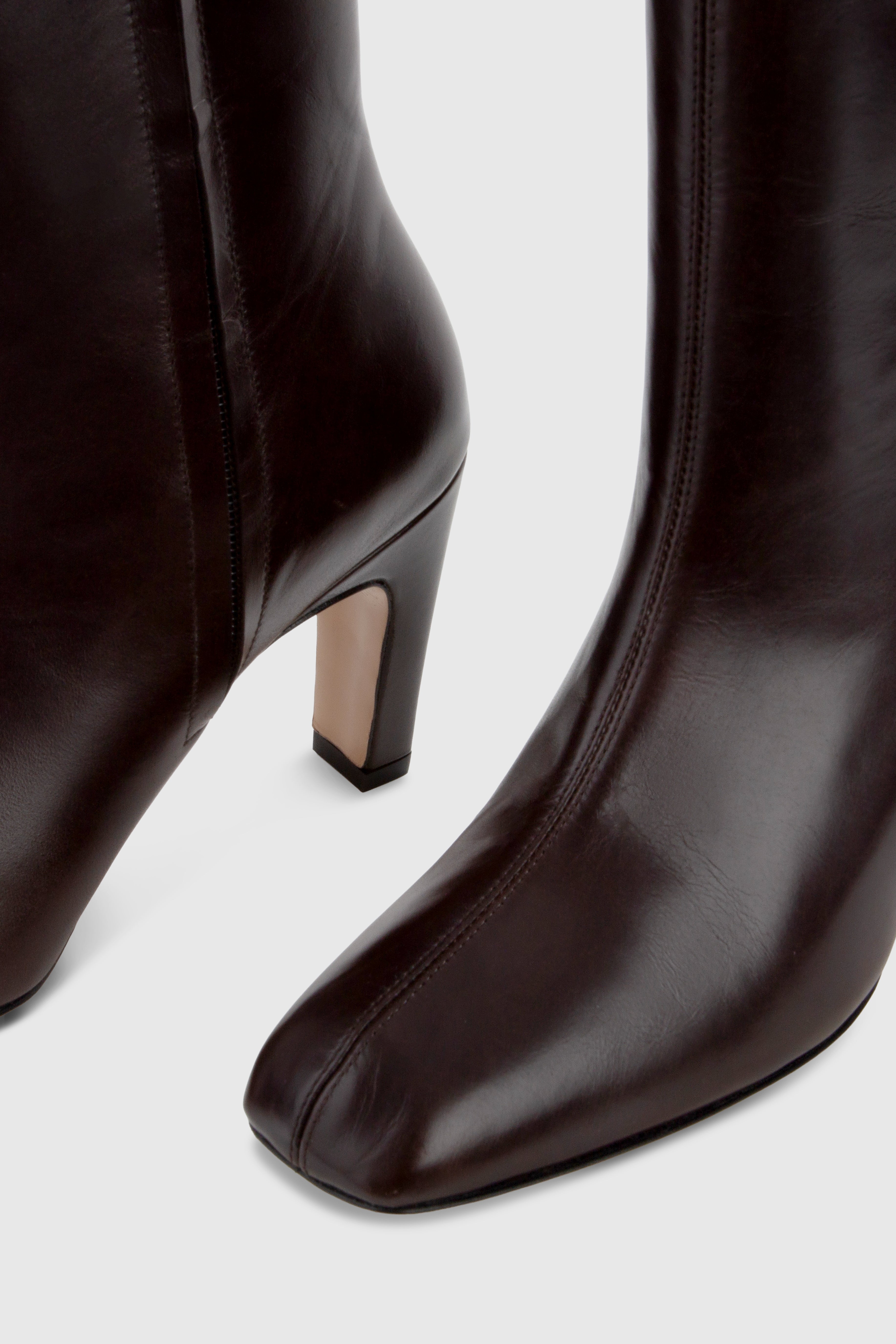 KHANE MID ANKLE BOOT - BROWN LEATHER