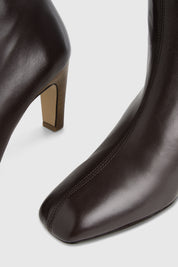 KHANE MID ANKLE BOOT - BROWN SHINE LEATHER