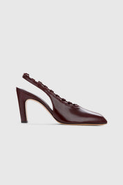 KHANE MID SLINGBACK - BORDEAUX LEATHER