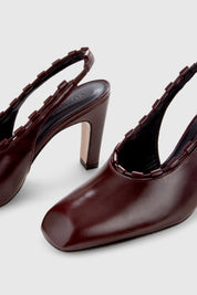 KHANE MID SLINGBACK - BORDEAUX LEATHER