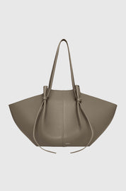 LARGE MOCHI - TAUPE PEBBLE GRAINED LEATHER