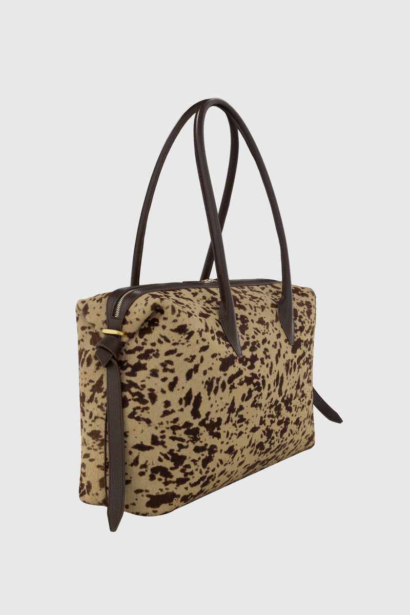 LARGE BRIOCHE DUFFLE - COW PONY