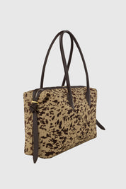 LARGE BRIOCHE DUFFLE - COW PONY