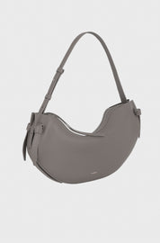 LARGE FORTUNE COOKIE - ZINC PEBBLE GRAINED LEATHER