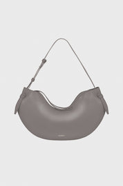 LARGE FORTUNE COOKIE - ZINC PEBBLE GRAINED LEATHER