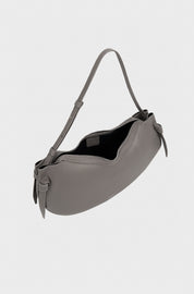 LARGE FORTUNE COOKIE - ZINC PEBBLE GRAINED LEATHER