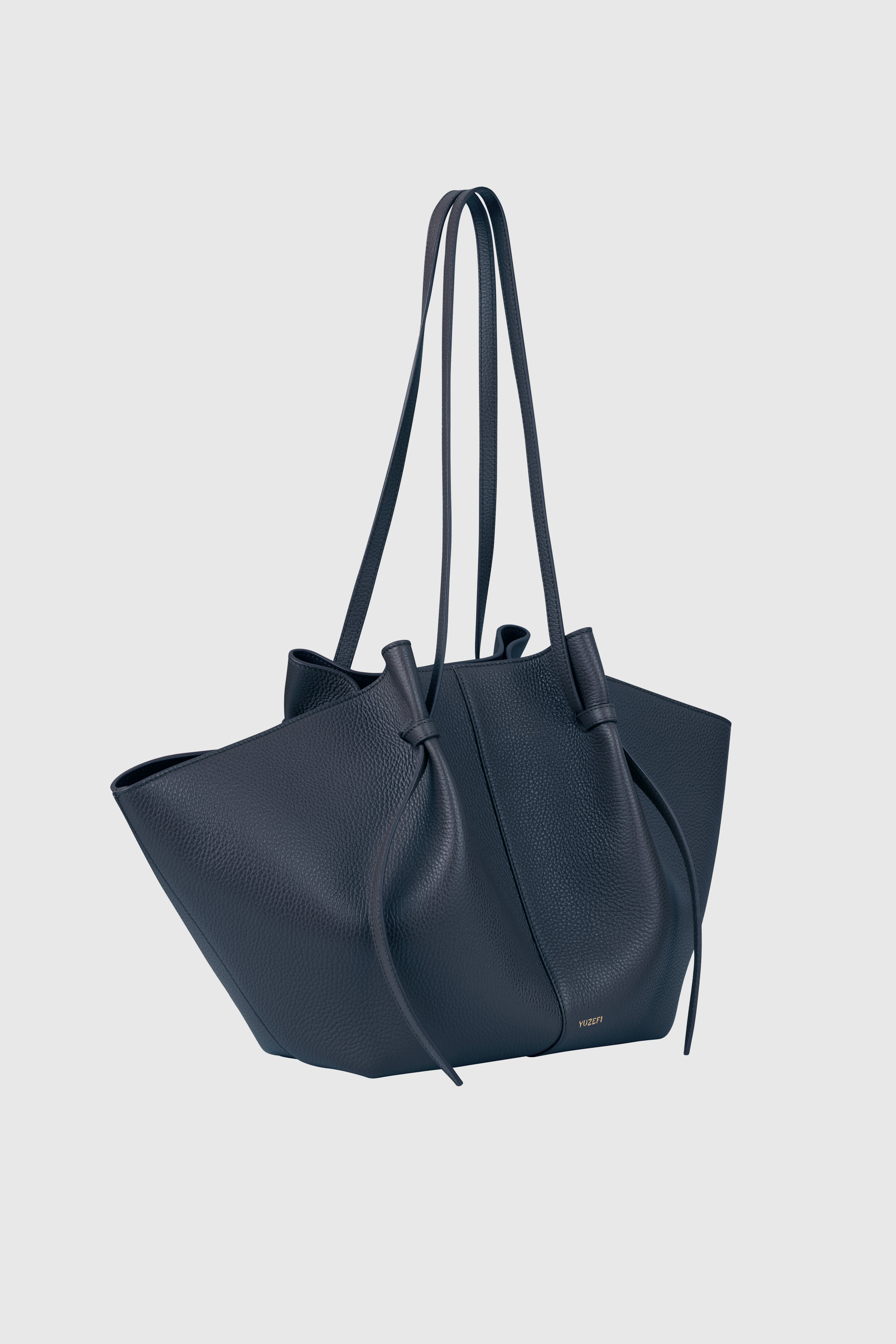 LARGE MOCHI - MIDNIGHT PEBBLE GRAINED LEATHER – Yuzefi