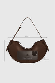 LARGE FORTUNE COOKIE - SKY BLUE SMOOTH LEATHER