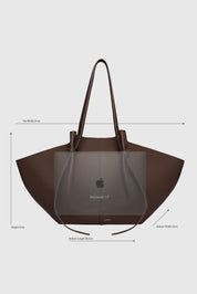 LARGE MOCHI - ESPRESSO PEBBLE GRAIN LEATHER