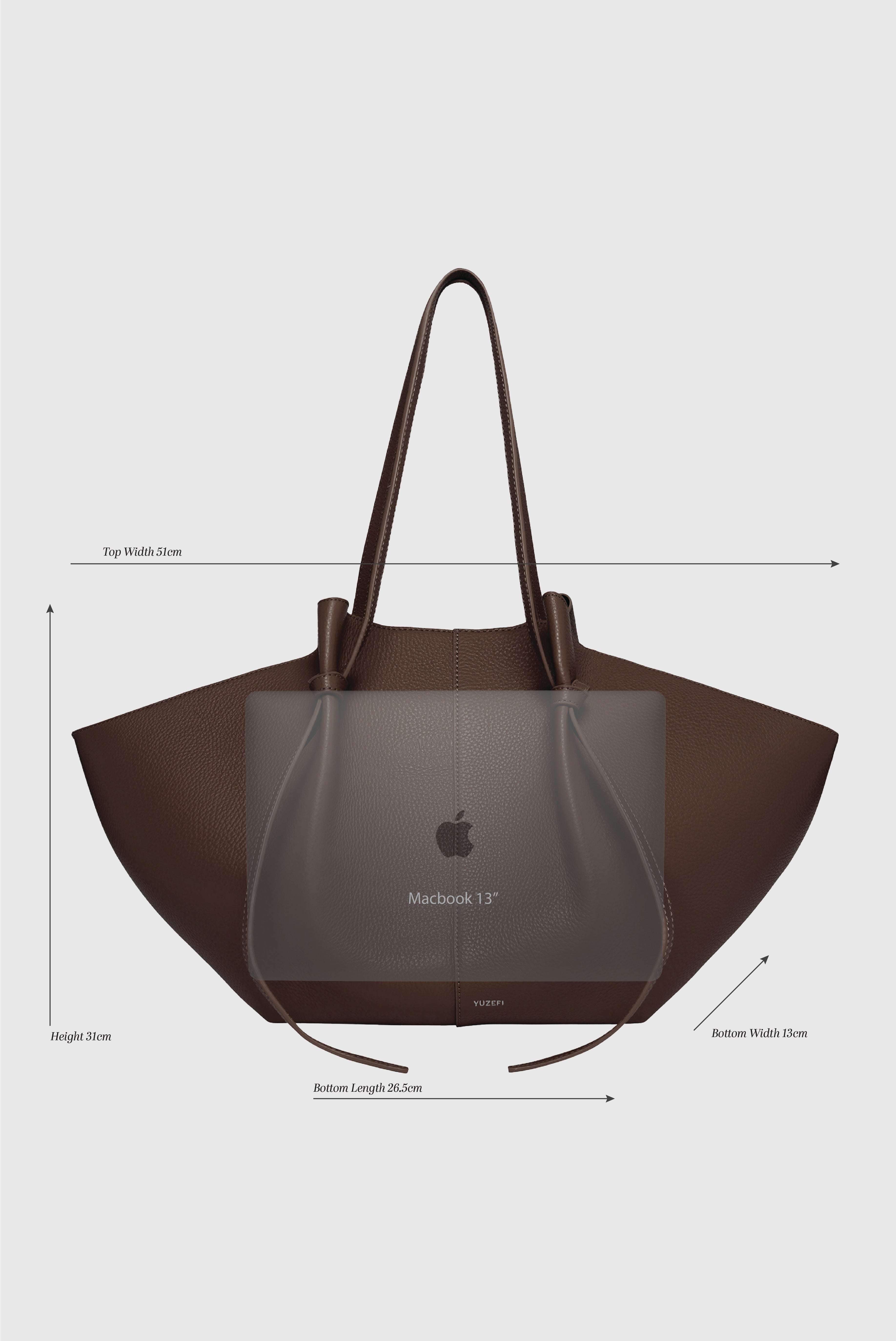 LARGE MOCHI - ESPRESSO PEBBLE GRAIN LEATHER