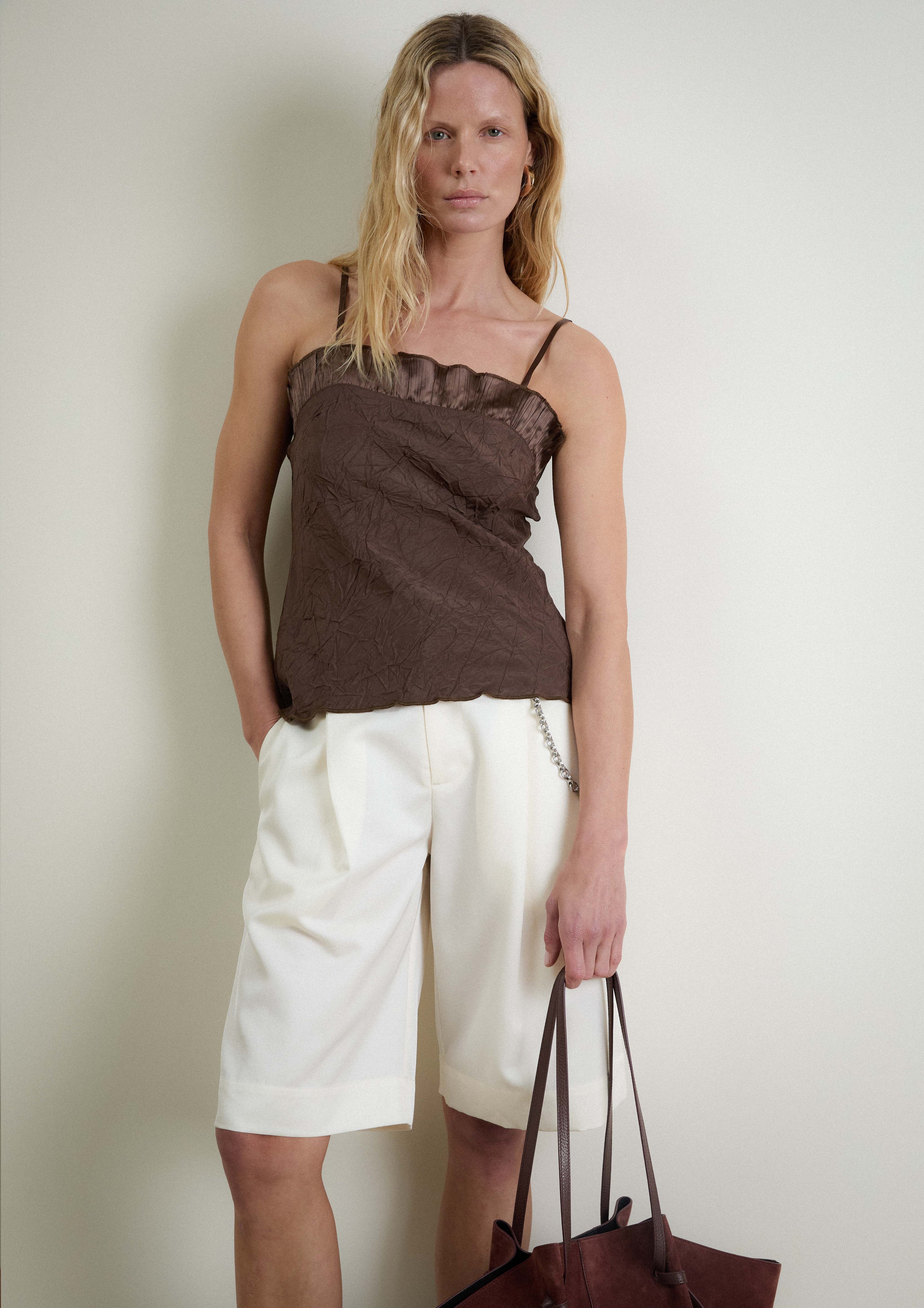NARI CAMISOLE TOP - NUTMEG