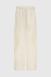 LORI SATEEN CROCHET TROUSERS - IVORY
