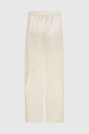 LORI SATEEN CROCHET TROUSERS - IVORY