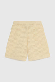MARI KNIT EYELASH SHORTS - VANILLA