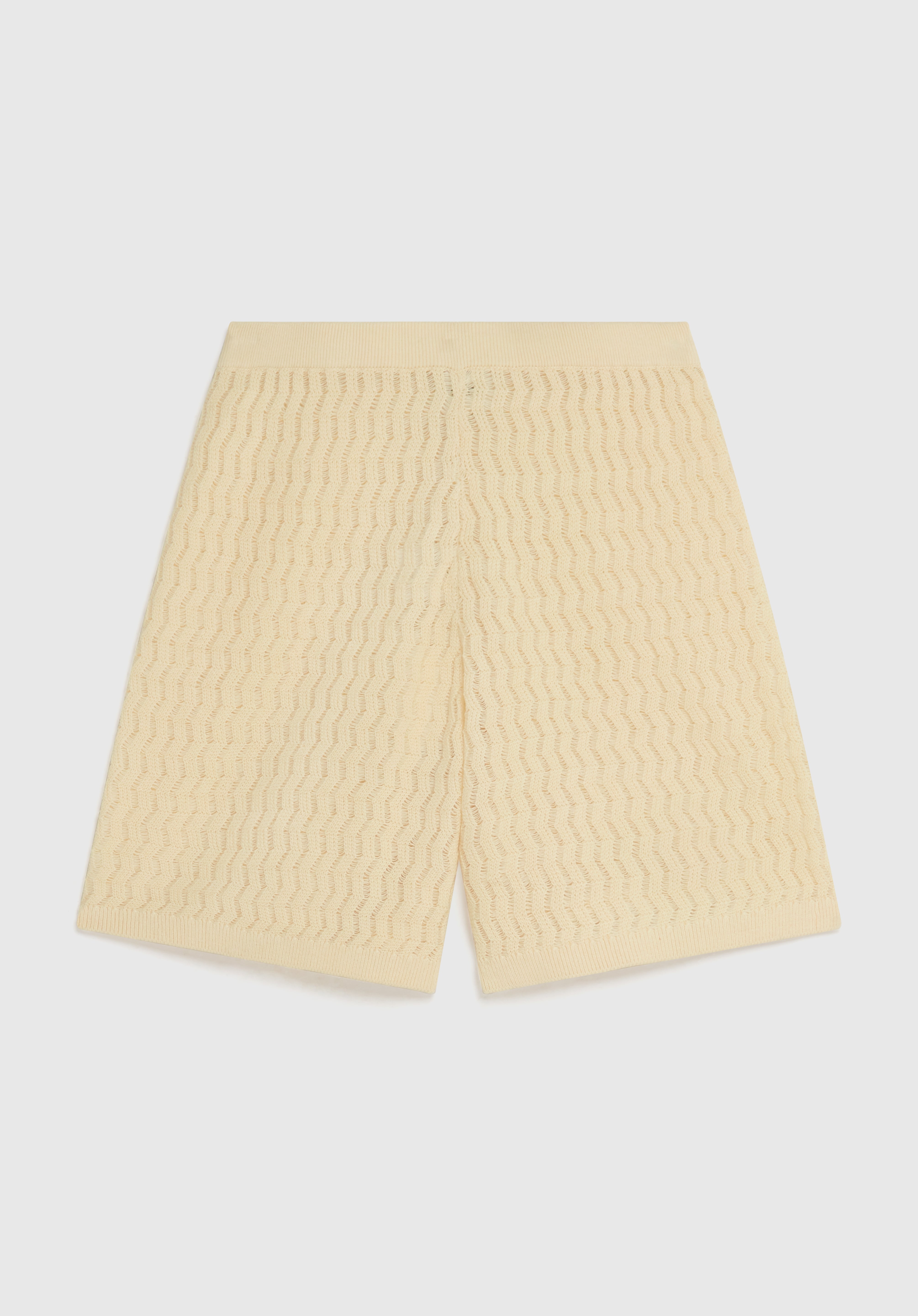 MARI KNIT EYELASH SHORTS - VANILLA