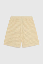 MARI KNIT EYELASH SHORTS - VANILLA
