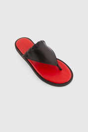 MARIS FLIP FLOP - BLACK GOJI LEATHER