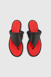 MARIS FLIP FLOP - BLACK GOJI LEATHER