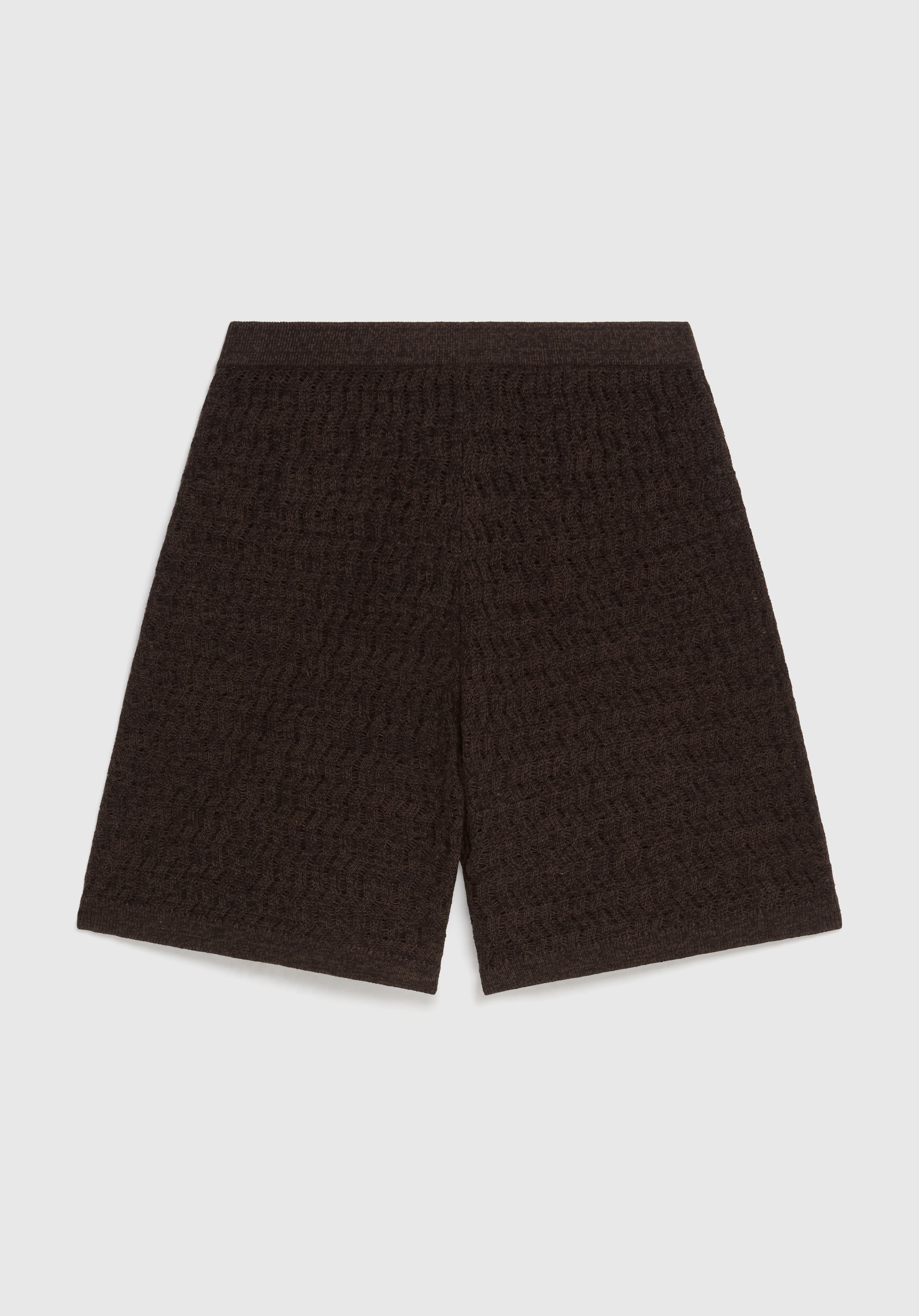 MARI KNIT EYELASH SHORTS - ESPRESSO