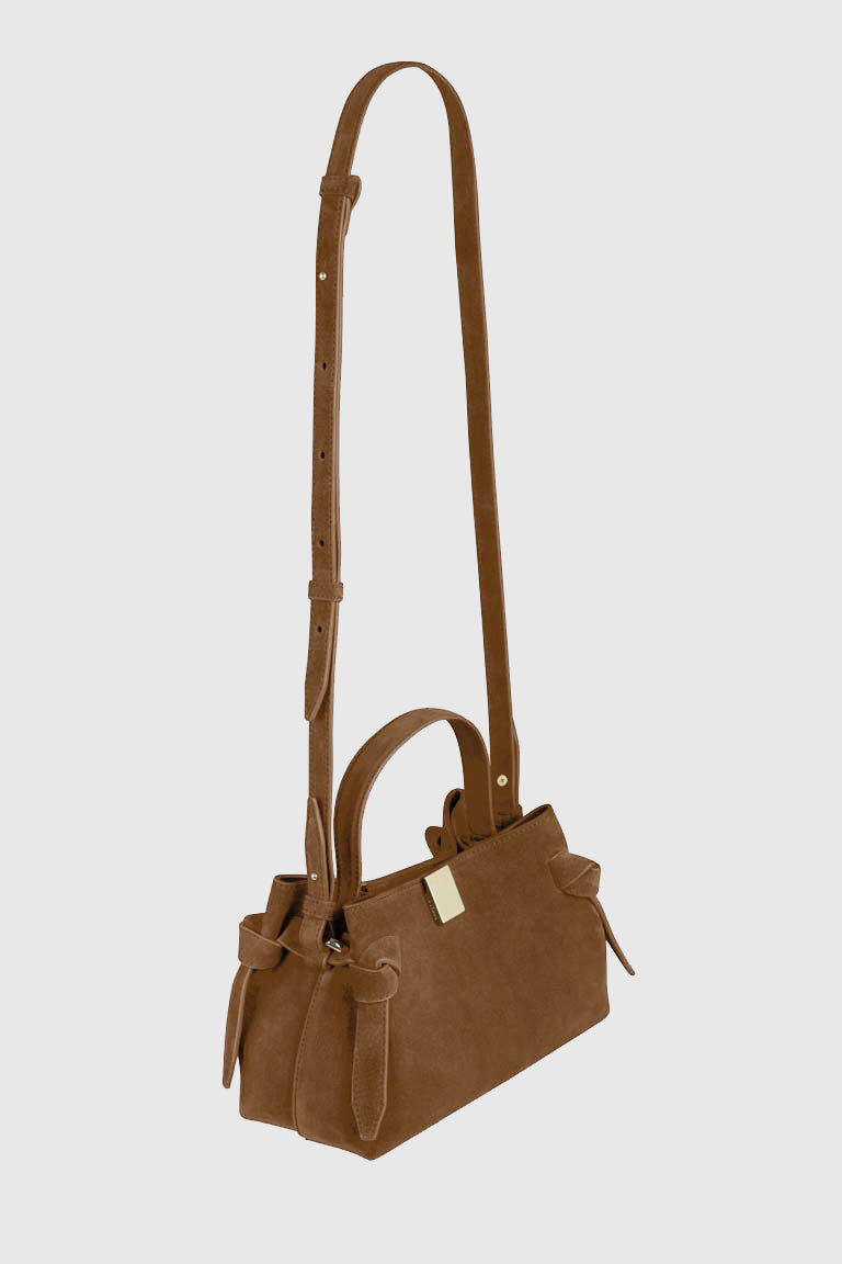GYOZA MINI - COGNAC SUEDE