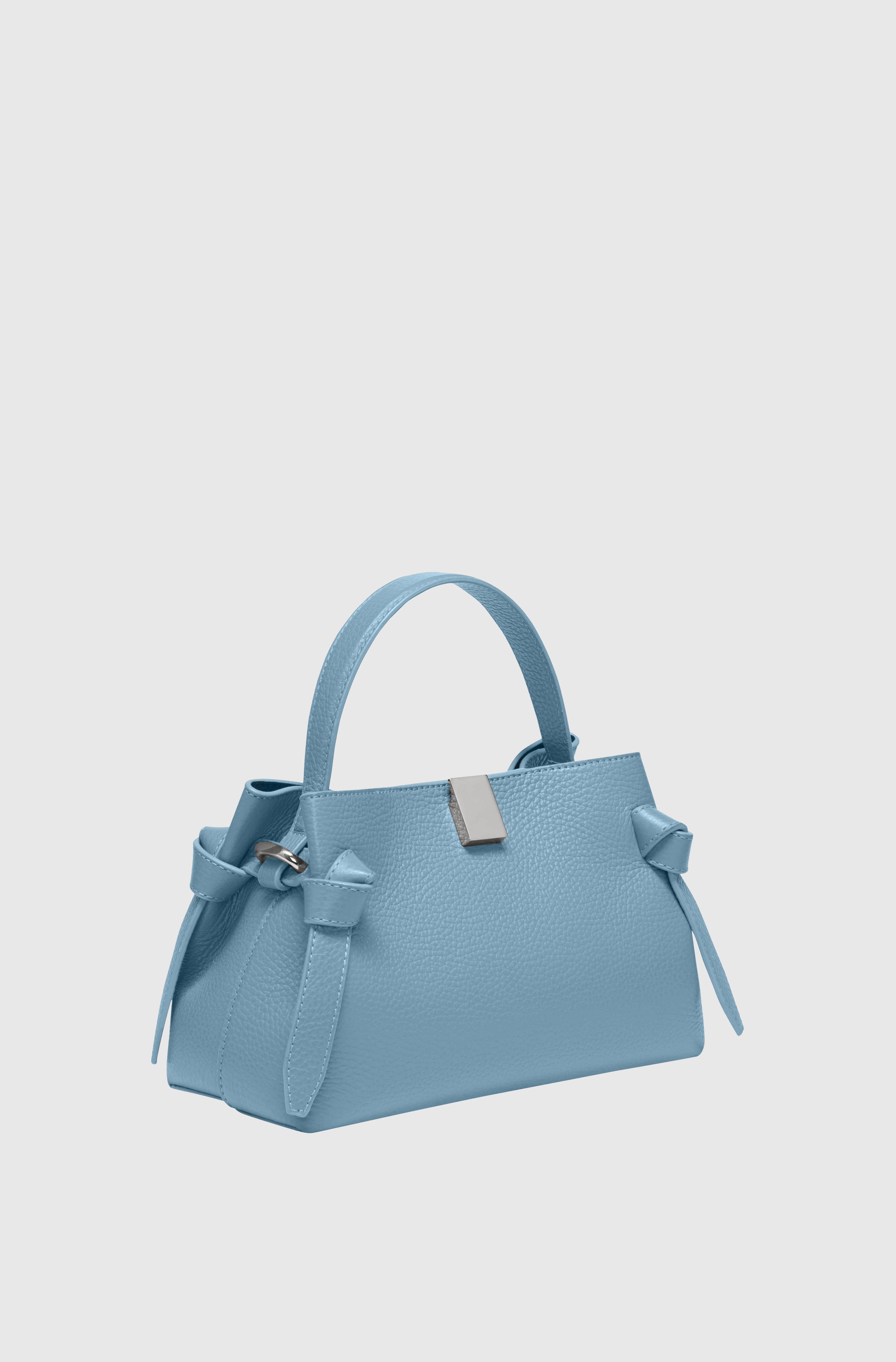 GYOZA MINI - CORNFLOWER PEBBLE GRAINED LEATHER