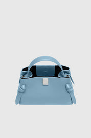GYOZA MINI - CORNFLOWER PEBBLE GRAINED LEATHER