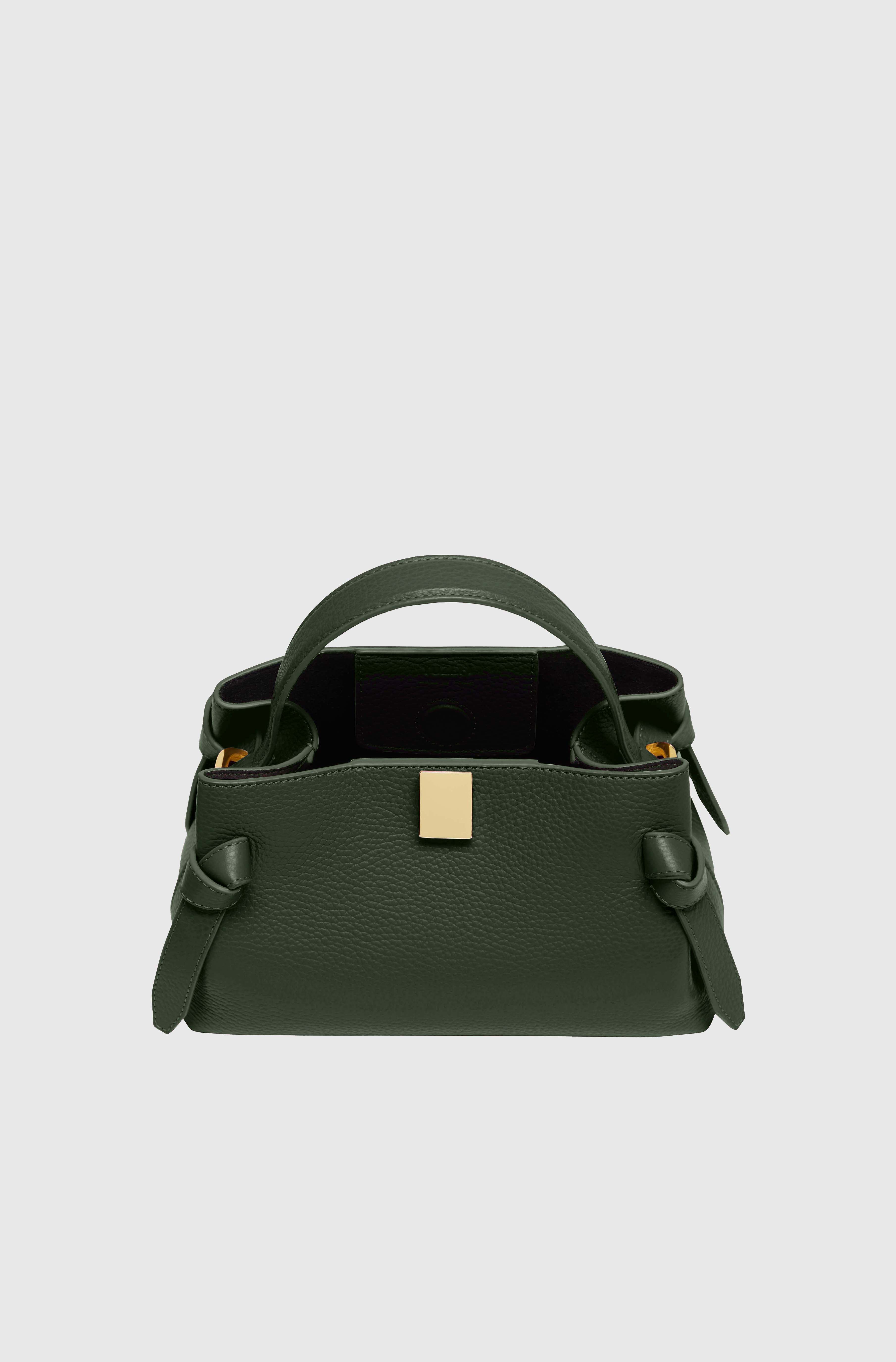 GYOZA MINI - PINE PEBBLE GRAINED LEATHER