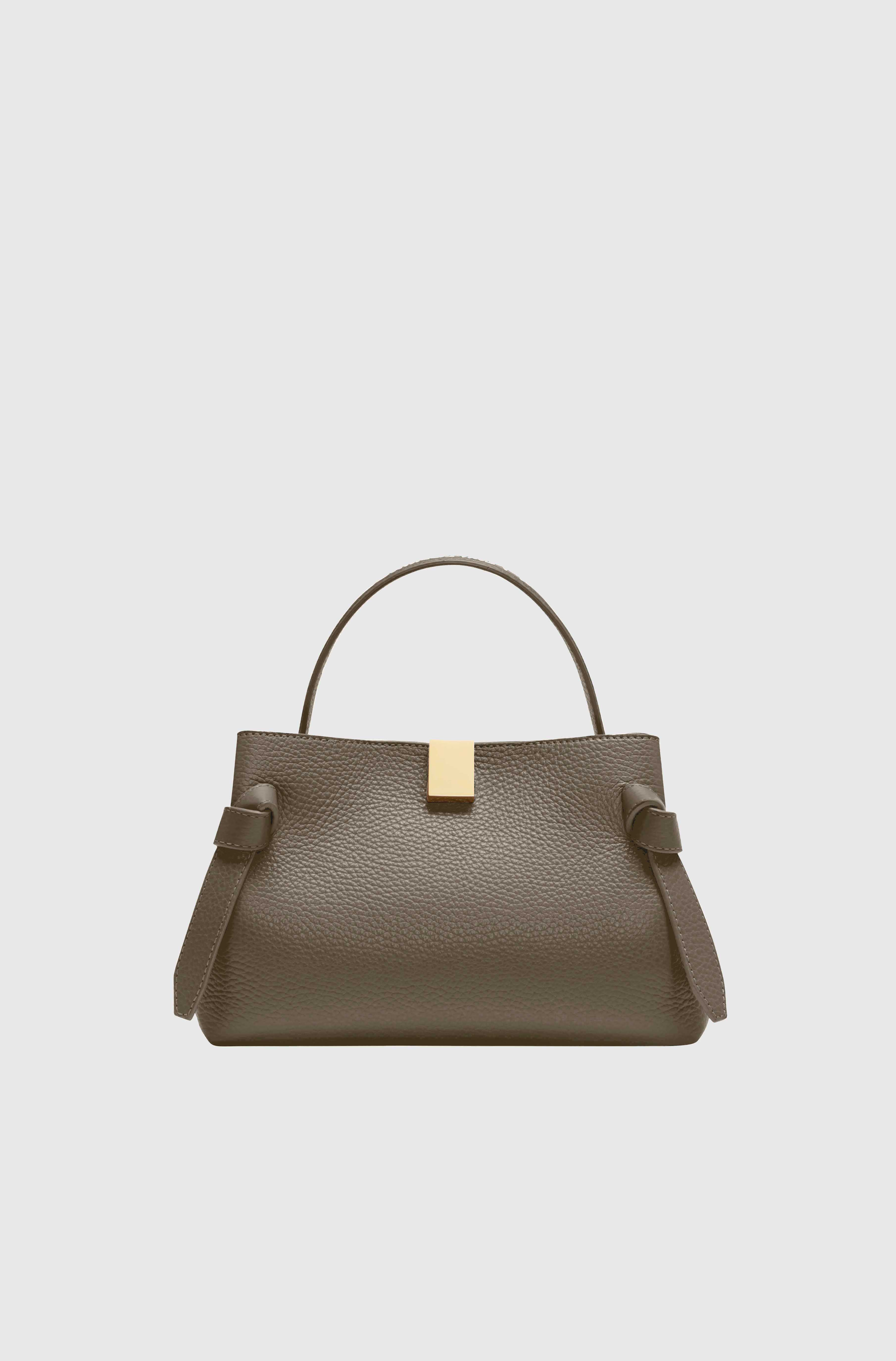 GYOZA MINI - TAUPE PEBBLE GRAINED LEATHER