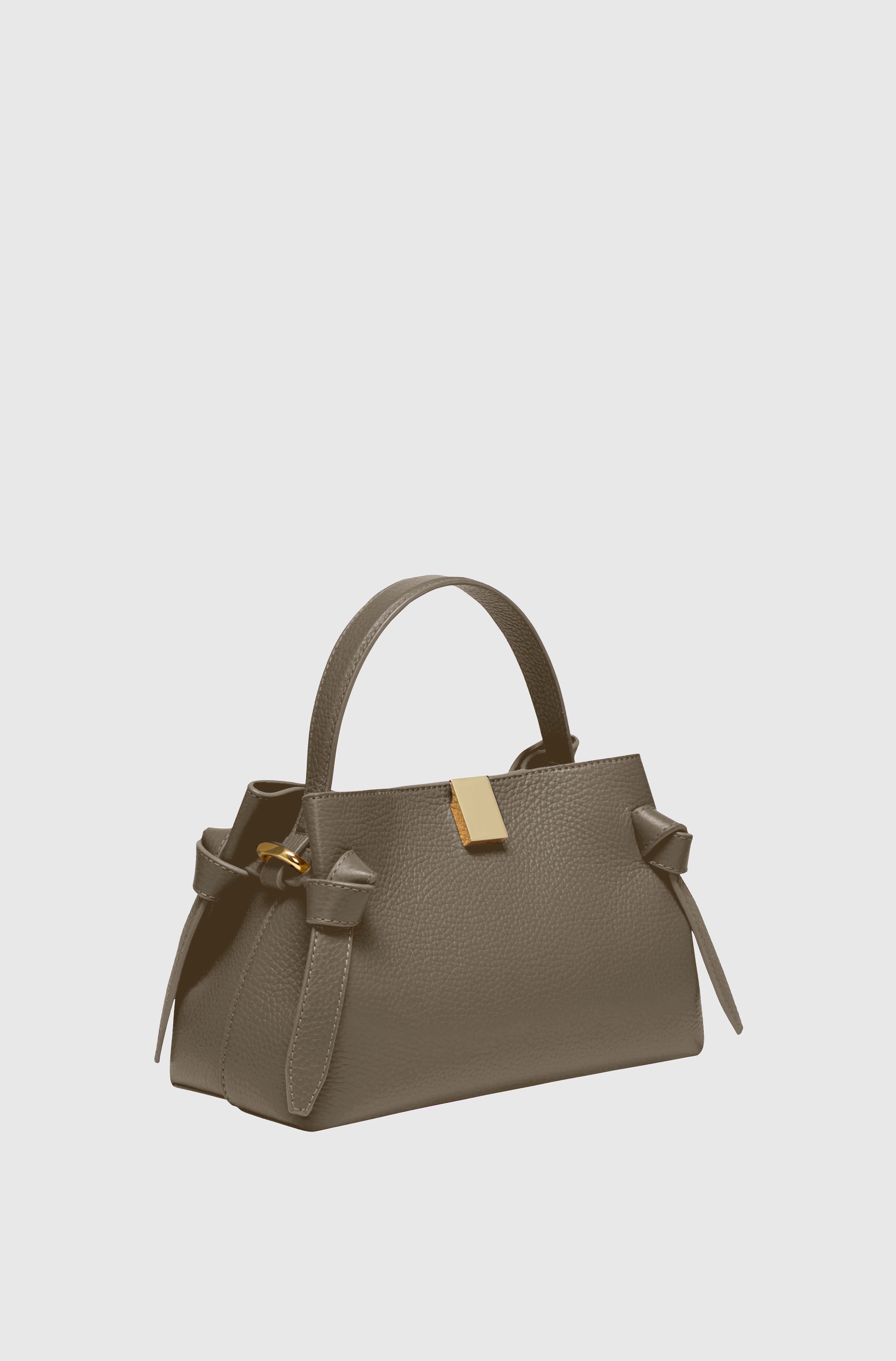 GYOZA MINI - TAUPE PEBBLE GRAINED LEATHER