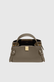 GYOZA MINI - TAUPE PEBBLE GRAINED LEATHER