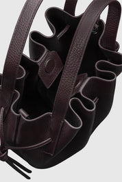 SCALLOP MINI TOTE - CASSIS PEBBLE GRAINED LEATHER