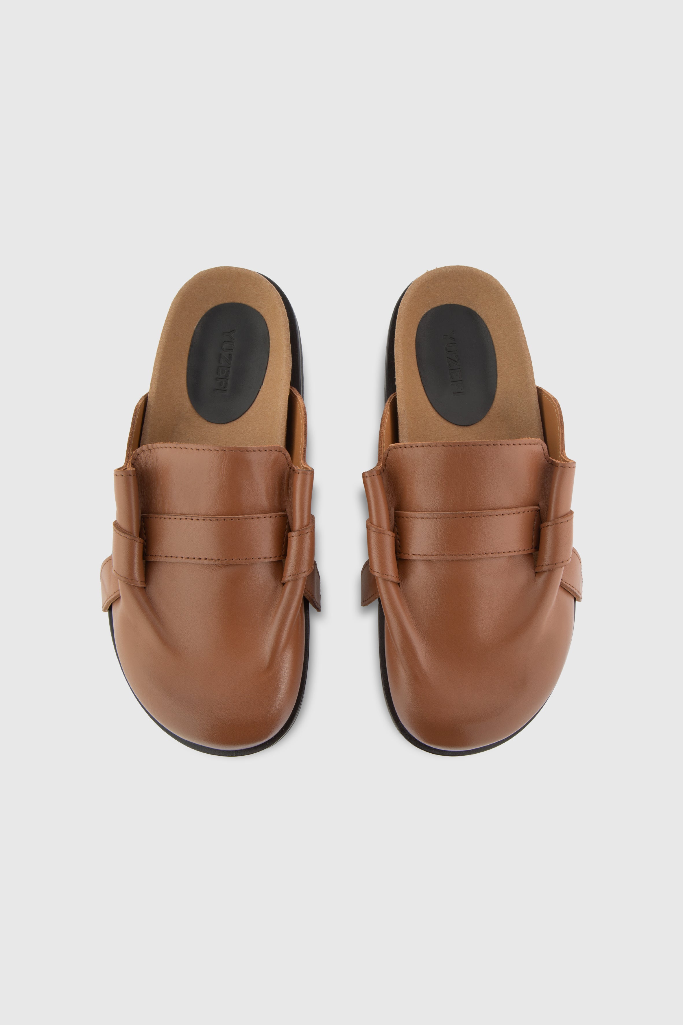 MOCHI SLIDES - BROWN SUEDE – Yuzefi