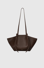 MOCHI - EMBOSSED ESPRESSO CROC LEATHER